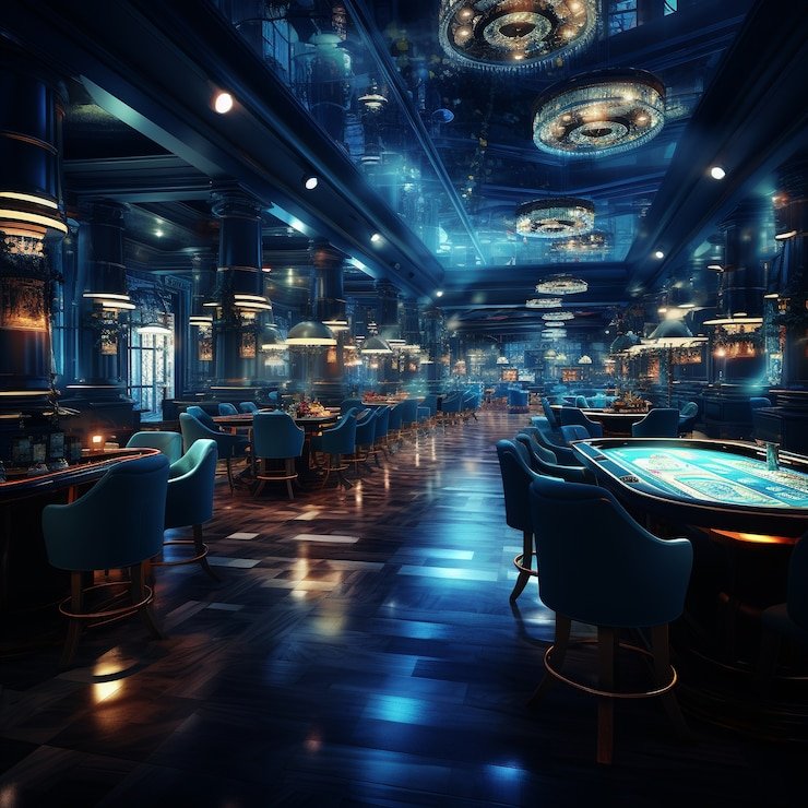 Live casino dealer in studio with card table and multiple camera feeds